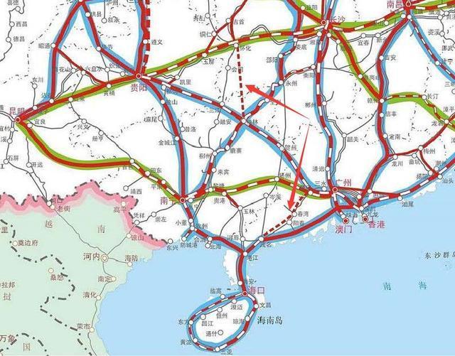怀桂高铁最新线路图